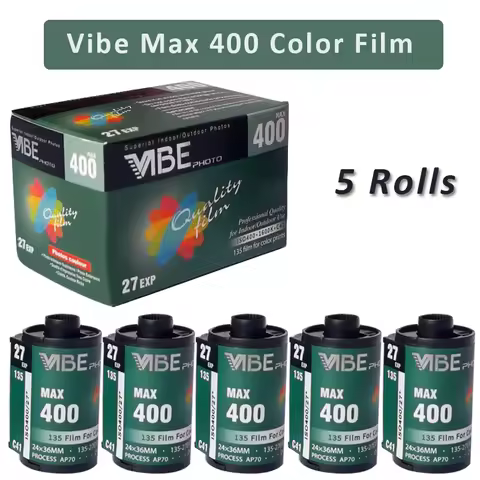 1-10Rolls VIBE Max 400 Color Film ISO 400 135 Negative Film 27EXP/Roll for VIBE 501F Camera/Kadok 35