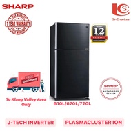 [FREE DELIVERY KLANG VALLEY] SHARP 2 DOOR REFRIGERATOR INVERTER 610L/670L/720L PETI SEJUK 2 PINTU