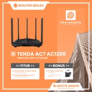 Router Tenda AC7 AC1200 Dual Band 2.4Ghz & 5Ghz Wireless Router WiFi 4x 5dbi Antena Bekas Original