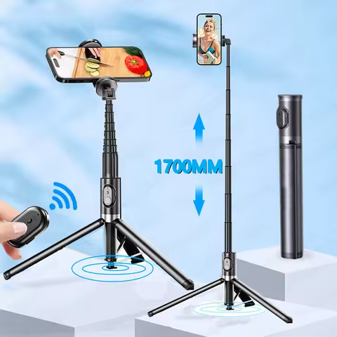 1700mm selfie tripod Wireless Bluetooth remote with intelligent pop-up stable video shooting phone s