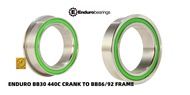 ENDURO BB30 440C CRANK TO BB86/92 30mm FRAME Bottom Bracket BKS7015 SS BB Kit Press-in 41mm Flanged