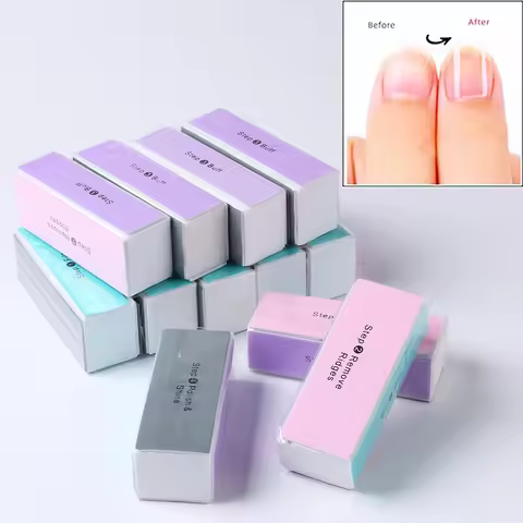 4 Sides Sponge Nail Buffers Colorful Sanding Buffing Block Grinding Polishing Nail File 4 Sided Prof