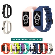 Silicone Band With Case Cover Replacement Strap Wristband for For Huawei band 6 7 Honor Band 6 pro