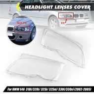 For BMW 3 Series E46 318i 320i 325i 330i 330xi 4 Doors Sedan 2002 -2005 1Pair Front Headlight Lens C