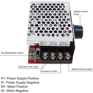 7-70V PWM DC Motor Speed Controller, 12V 24V 36V 48V 60V 70V Motor Speed Control Regulator with 30 A