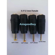DC Power Jack 5.5 x 2.1mm Female To 4.8*1.7 4.0*1.7 3.5*1.35 2.5*0.7 mm Male DC Plug Connectors