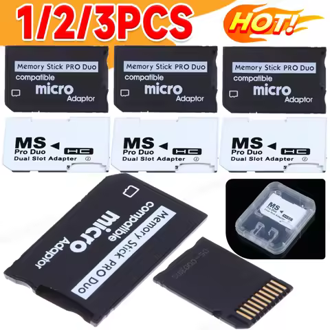 1-3X Mini Memory Stick Pro Duo Card Reader New Micro SD TF to MS Card Adapter Support Access 2GB Mem