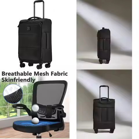 expandable 22x14x9 carry-on luggage for air travel with adjustable handle, 4 spinner wheels, lightwe