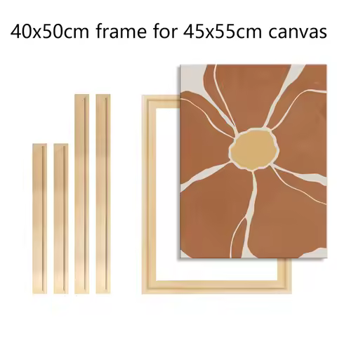 40x50cm Wooden Frame for 45x55cm Canvas Pictures Frame Wooden Diamond Painting Frame Wall Picture Po