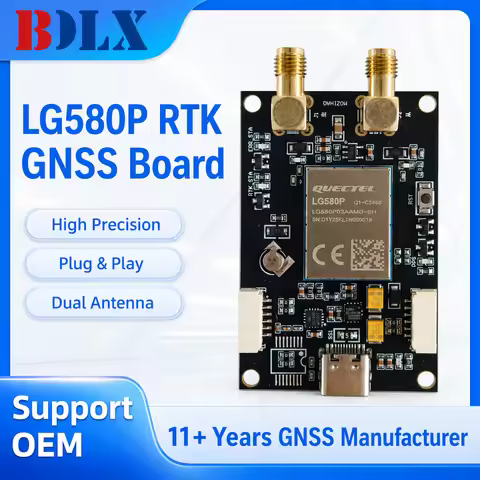 Quectel LG580P RTK GNSS Board Dual Antenna Multi-Band L1 L2 L5 L6 20Hz High Precision GPS Module USB