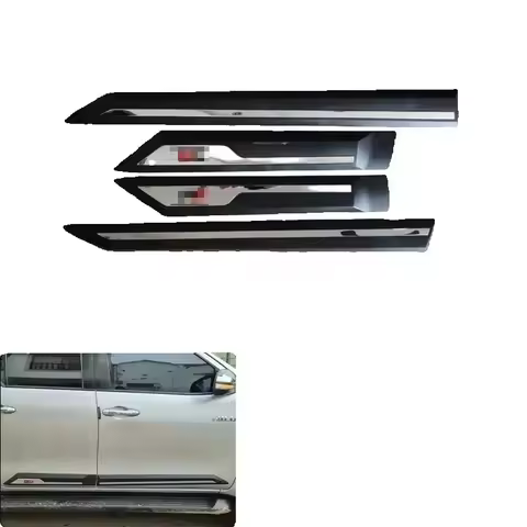 For Toyota Hilux Revo Rocco 2015 - 2025 & Fortuner 2020+ GR Style Side Door Cladding Molding Trim Gu