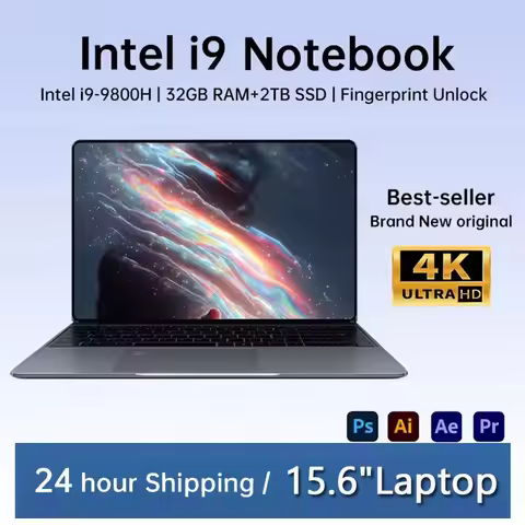 15.6 Inch FHD IPS Notebook 120Hz Screen Intel i9-9880H 32GB RAM 2TB Fast SSD Backlit Keyboard Long L