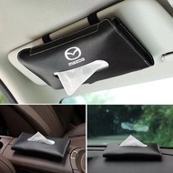 1set Universal Car Sun Visor Tissue Box Holder PU Leather Tissue Box Cover Case Accessories For Mazda 2 3 5 6 Cx-4 Cx-3 Cx-5 Cx-9 Cx-7 Cx-8