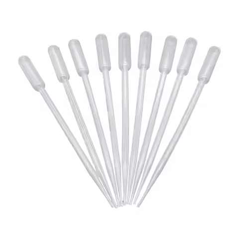 100Pcs 0.2/0.5/1/2/3/5/10ML Laboratory Pipette Plastic Disposable Graduated Pasteur Pipette Dropper