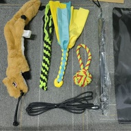 Teleskopik Anjing Teaser Stick Mainan Anjing Rod Mengusik Mainan Anjing Mainan Interaktif Anjing Mai