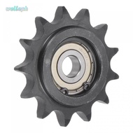 WELLEPH Convex Idler Gear, 10mm Bore 1/2" Pitch 13 Tooth Chain Idler Sprocket, with Insert C45 Carbo