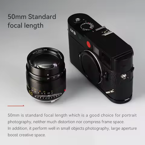 TTArtisan M 50mm F1.4 ASPH. Full Frame Large Aperture for Mirrorless Camera Lens Portrait Photograph