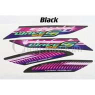 Honda WAVE 125S Wave 125 S THAILAND Thailook ( 4 ) Custom Body Cover Set Stripe Sticker - Black / Si