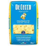 意大利DE CECCO Orecchiette 貓耳朵意粉 500g#0120915 Durum wheat semolina pasta##新舊包裝隨機發貨