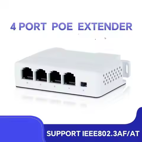 1pc 4 Port PoE Extender poe repeater for IP Port Transmission Extender for POE Switch NVR IP Camera 