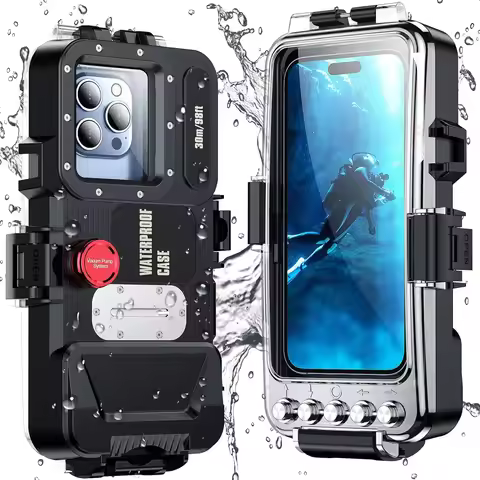 IPX8 30M Underwater Waterproof Case For iPhone 17 16 15 14 13 12 Pro Max Samsung S25 Ultra S24 S23 D