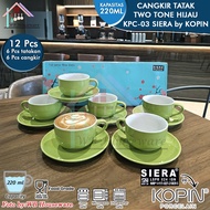 HIJAU SIERA coffee cup set 6 pairs green ceramic coffee tea set / cup and saucer coffee cup coffee s