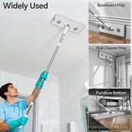 CTIME Large Mop and Bucket Set, Flat Mop and Bucket System, Wall Mop with Adjustable Handle (Max 70.