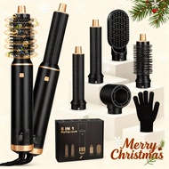 UKLISS 5-In-1 Hot Air Styling Brush,Includes Replaceable Brush Heads,Multi-Functional Hair Styling T