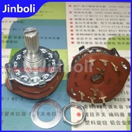 3PCS RS25 Shaft Panel Mount 1P11T 2P4T 2P5T 2P6T 3P3T 3P4T 4P3T Rotary Switch Selector Band Handle L