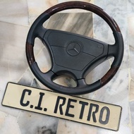 BIRD EYE W124 W210 W140 R129 AVANTGARDE HALF WOOD STEERING WHEEL