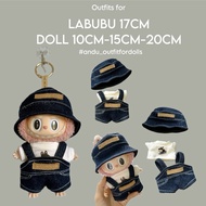 Labubu 17cm- clothes for Labubu + doll 10cm-15cm-20cm