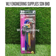 MR.TOOLSMAN  9pcs Extra Long Hex Point Allen Key Set / CRV Allen Key Set / Allen Key Set / Allen Key