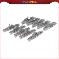 [PETSOLA] 10pcs Multiple Warship  Static Model Ship DIY Hobbies Collectibles Gray
