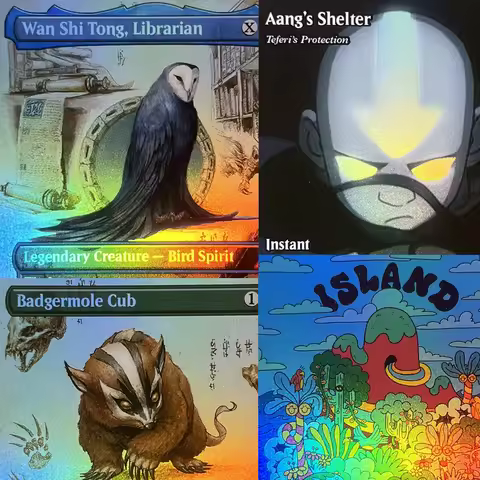 TLA TLE SLD FOIL7/002 Tcg magical proxy cards Enlightened Tutor Teferi's Protection Deflecting Swat 