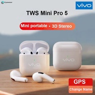 ♥จำกัด Gratis Ongkir♥VIVO Headphone Stereo Earbuds TWS หูฟัง Hifi หูฟังบลูทูธไร้สายของแท้ใหม่กันน้ำพร้อมไมค์ HD สำหรับสมาร์ทโฟน