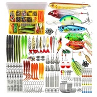 216pcs/Set Fishing Accessories Kit, Includes Fishing Tackle Box, Hooks, Sinkers, Swivels, Fishing Ge