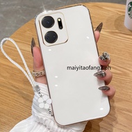 Casing for Huawei Honor X7B X7A X7 Play 30 50 Plus Play 8T Nova 11i 手机壳韩式6D软硅胶豪华电镀手机壳+免费挂绳 6DDD