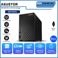 ASUSTOR DRIVESTOR 2 LITE AS1102TL QC1.7GHZ/1GB DDR4 /2 BAY/1GbE Port/2 USB Port NAS Storage