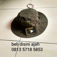 TOPI RIMBA TACTICAL VELCRO HIJAU TNI