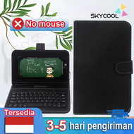 Portable Keyboard Dan Mouse Untuk Hp Android Dengan Lucu PU Kulit Kasus Mini Keyboard Hp Adjustable 