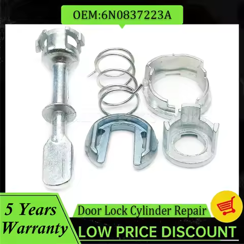 5 Pcs/1set For VW POLO 6N1-6N2 1994-2001 Front Left Right Car Door Lock Cylinder Repair Tool Kit 6N0