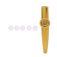 Aluminum Alloy Mini Portable Kazoo Ukulele Guitar Partner Musical Instrument (gold)
