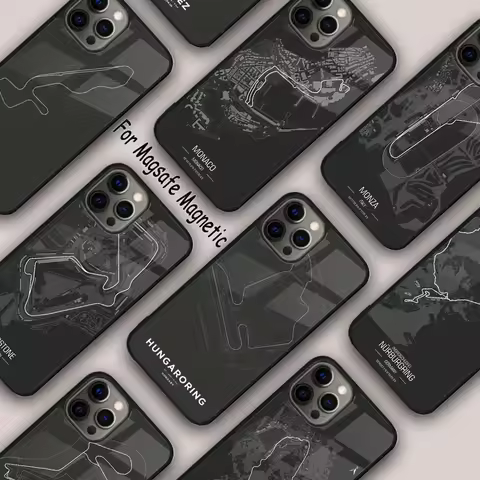 Formula 1 Racing Circuit Magnetic Phone Case For APPLE iPhone 16 14 13 12 11 Pro Max 15 Plus Wireles