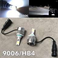 C6 LED Headlight 9006 Fog Light 36W * 2 3800LM Bulb High Power 6,000K White