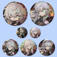 1pc Game Honkai Star Rail Jing Yuan Badges 32/44/58Mm Round Cosplay Pin Bag Decor Collect Friends Gi