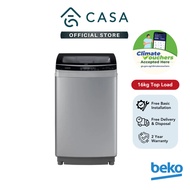 [Climate Voucher] Beko 16kg Top Load Washing Machine | WTLI160D