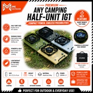 Any Camping Half-Unit IGT 3-Burner Stove 7500W Gas Camping Alpine Stove with Multi-Functional Table