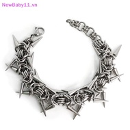 NewBaby Punk Grunge Ro Rivet Bracelet Cool Niche Bracelet Goth Charm Jewelry Hip Hop Accessories VN
