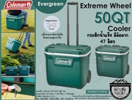 Coleman  ExtremeWheel Cooler 50QT (Evergreen)#กระติกน้ำแข็ง มีล้อลาก  47 ลิตร