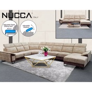 Nucca N1703 Zonnas 7 Seater Coner Sofa [Free Full Sliding Function][Cow Leather,Fabric,Velvet,Casa Leather]